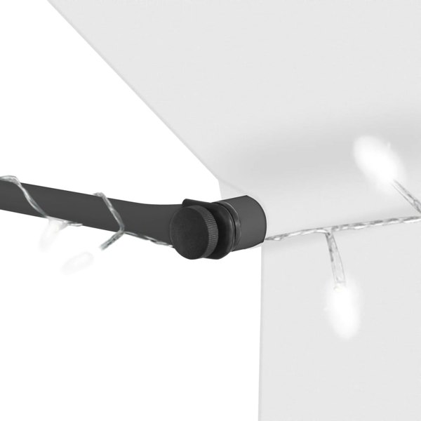 Berkfield Manual Retractable Awning with LED 300 cm Cream