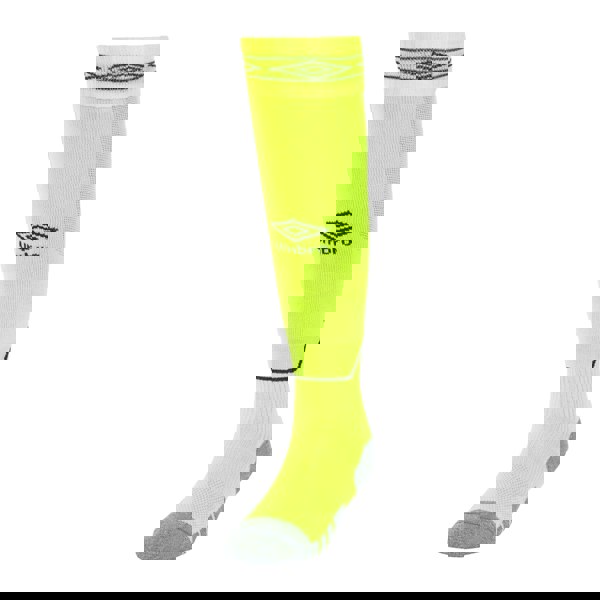 Umbro Childrens/Kids Diamond Football Socks - Safety Yellow/Carbon