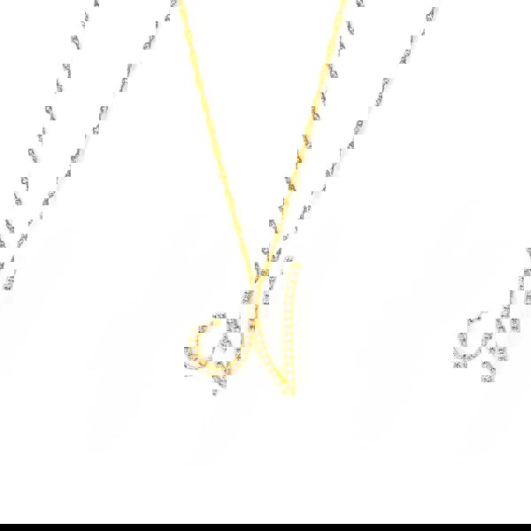 Say It With Luxe CZ Initial Necklace - Yellow Gold Plated