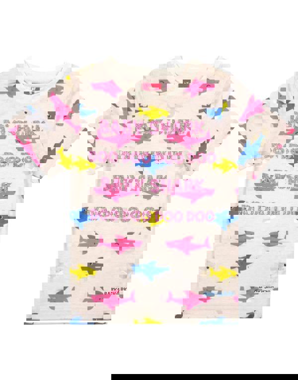 Baby Shark Girls Pink Short Sleeved T-Shirt