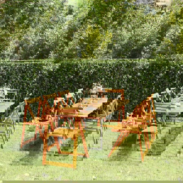 Berkfield Folding Garden Chairs 8 pcs Solid Wood Acacia