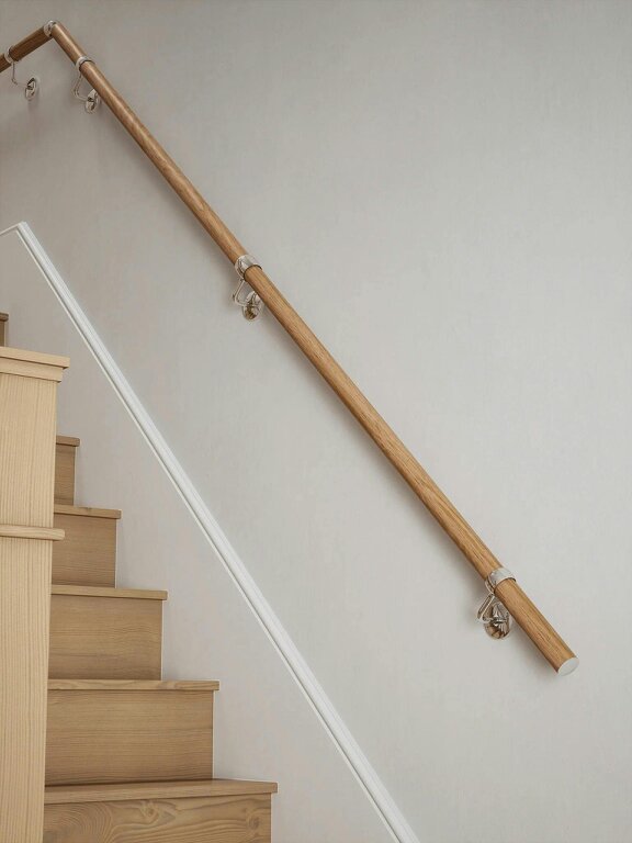 Handrails Direct Stoneleigh Red Oak Quarter Landing Handrail