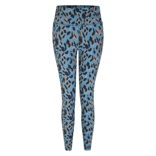 Dare 2B Womens/Ladies Influential Recycled Leopard Print Leggings - Niagara Blue
