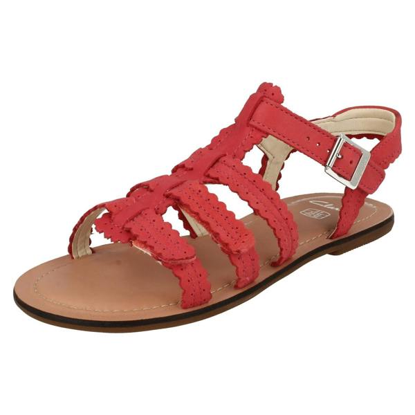 Clarks Girls Clarks Buckle Fastening Open Toe Sandals Loni Moon