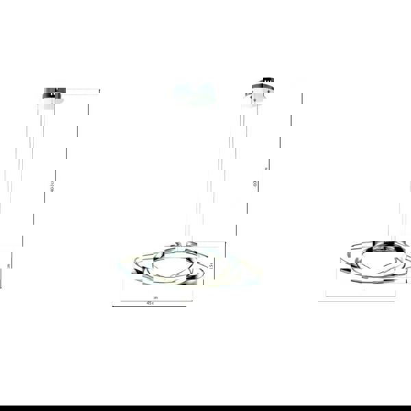 Milagro Craft LED Pendant Light 45cm Elegant Chrome Curves