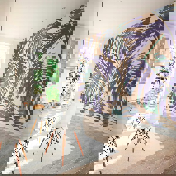 Origin Murals Palm Leaves - Blush & Jade