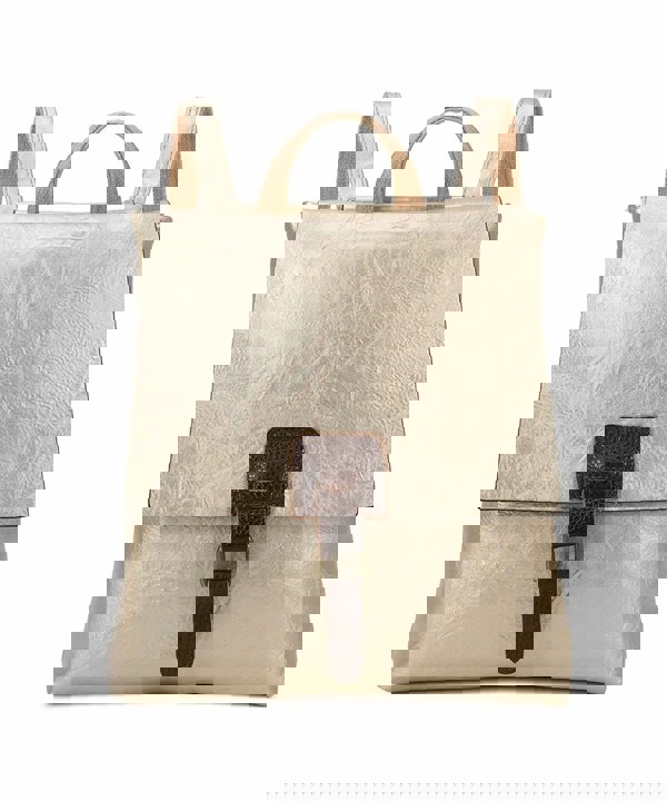 Kitise Retro Style Buckle Closure Faux Leather Backpack