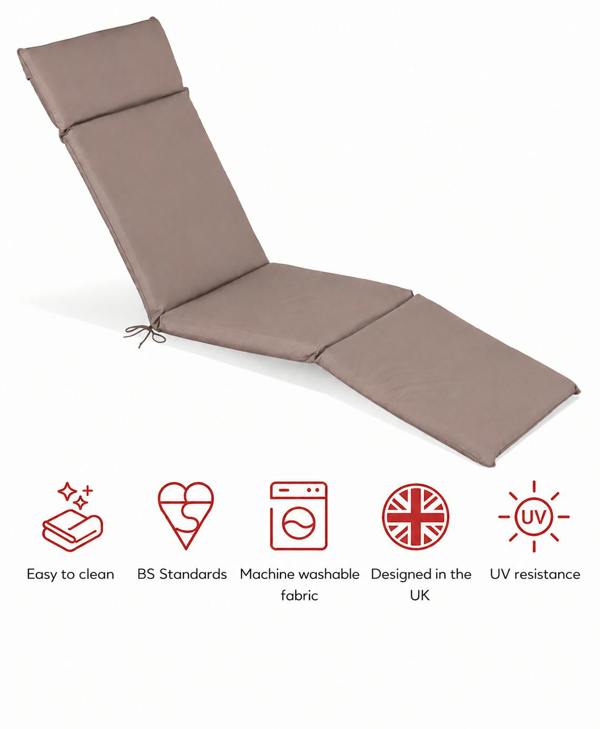 SP Range Steamer Pad Garden Cushion Taupe The Garden Furniture Shop