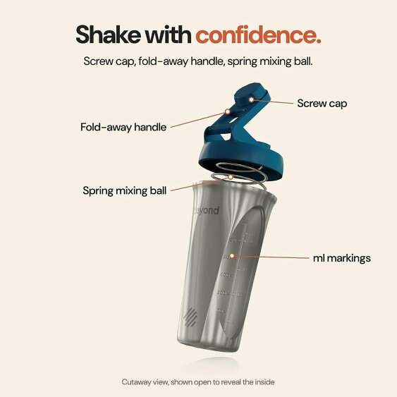 Beyond Shakers Brushed Steel & Blue Twist