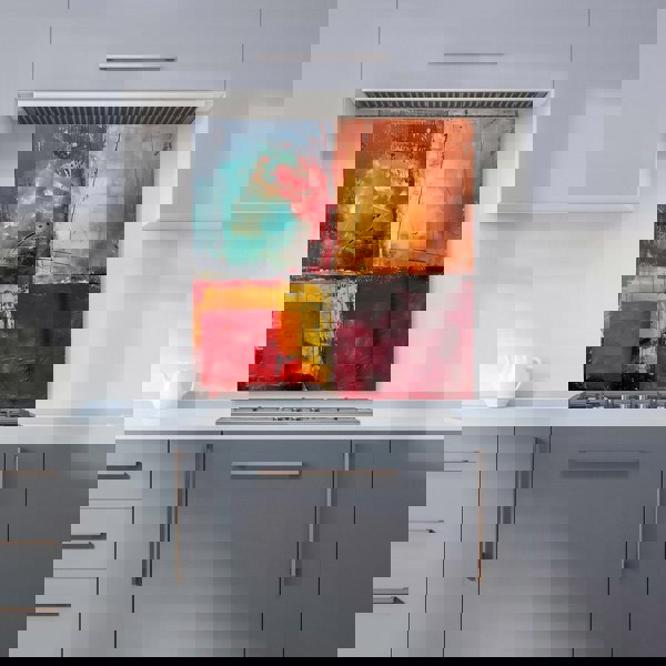 Warren Reed - Designer Quadrant Fusion: Colours In Conflict Kitchen Splashback
