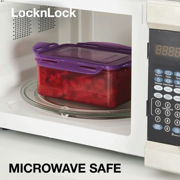 LocknLock Rectangular Eco Food Containers with Lids, 5 x 1L