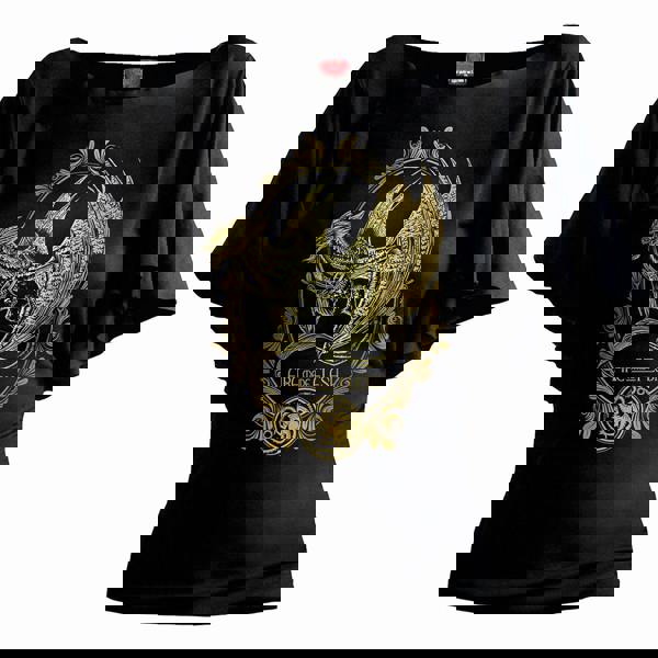 HOD 2 - FILIGREE - Boat Neck Bat Sleeve Top Black