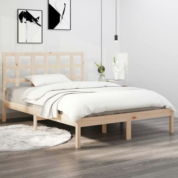 Berkfield Bed Frame Solid Wood 120x190 cm Small Double