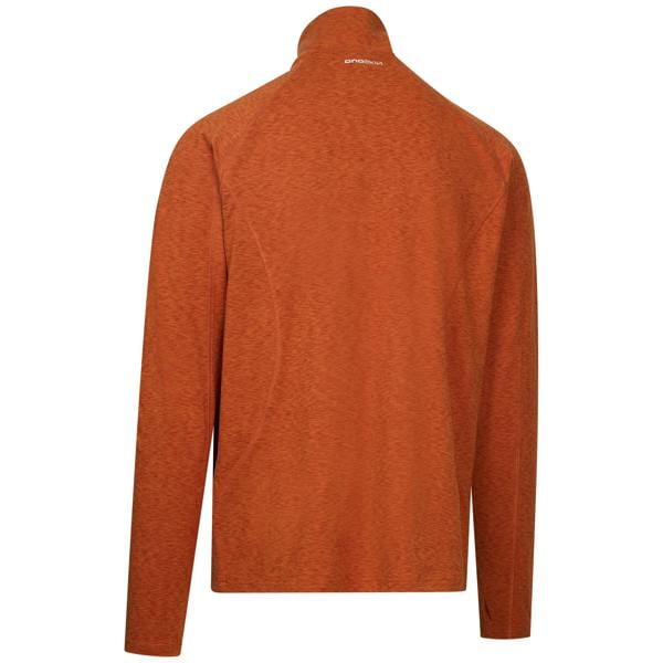 Trespass Mens Caster Half Zip Active Top - Rust Marl - 