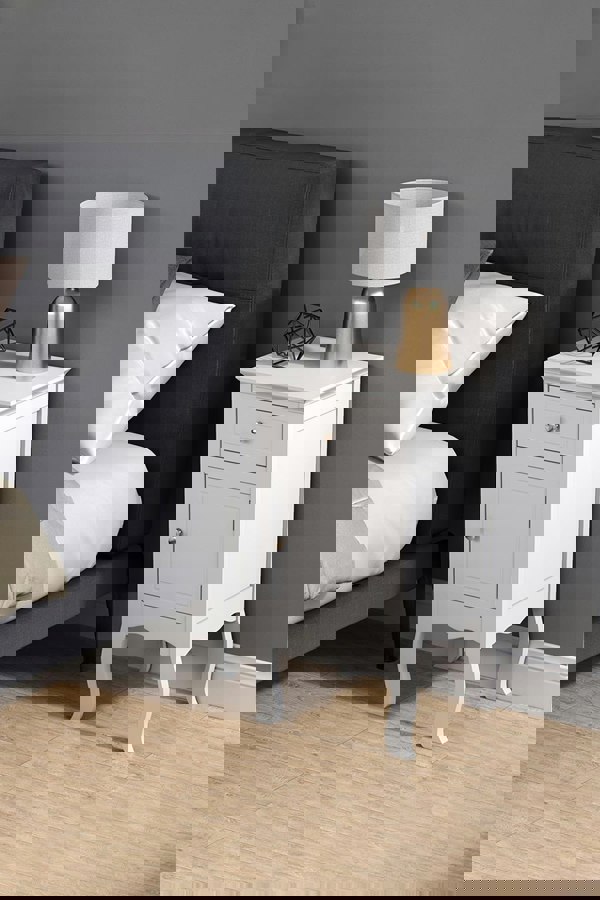 Living and Home Wooden Bedside Side Table Nightstand with Drawer