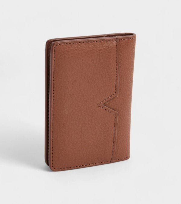 Votch Wilf Vegan Bio-Based Bamboo Bifold Wallet in Brown