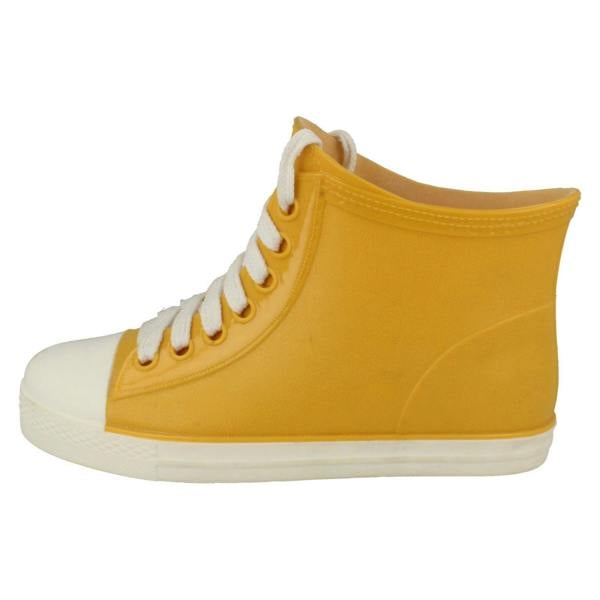 Spot On Ladies Spot On Lace Up Sneaker Style Ankle Wellington Boots