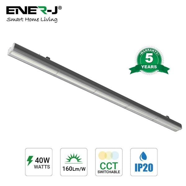 ENER-J LED Linkable Trunking Linear Lights (Supermarket lights), 40W 1.2M, 160LM/WCCT selectable