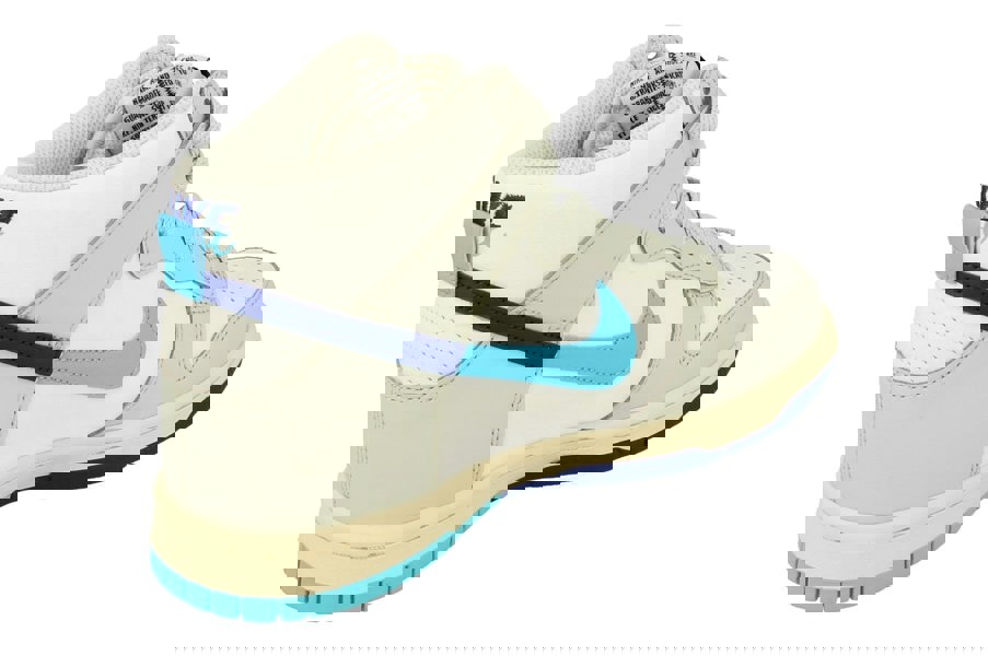 Nike Dunk High Se GS Trainers Fn7995  100 - Summit White Baltic Blue 100 - Photo 2