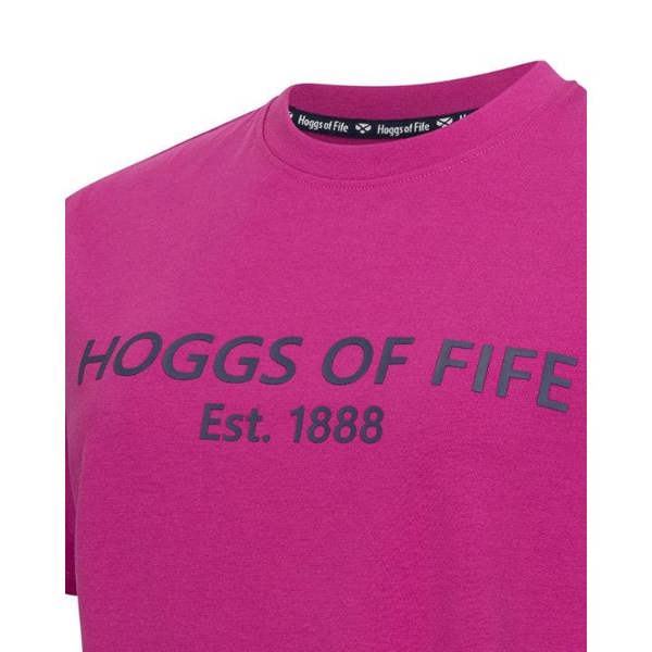 Hoggs of Fife Stella T-shirt in pink, shaped fit with short sleeves for warm weather country activities