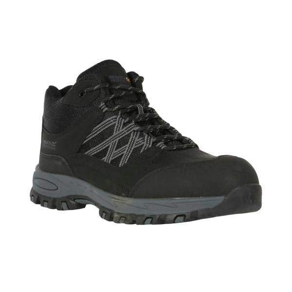 Regatta Mens Sandstone Safety Shoes - Black/Granite - 