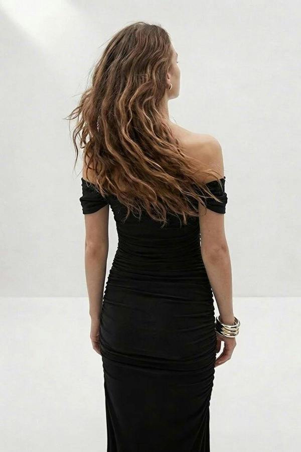 WOVCOR Plain Woven Mini Unlined Party Dress