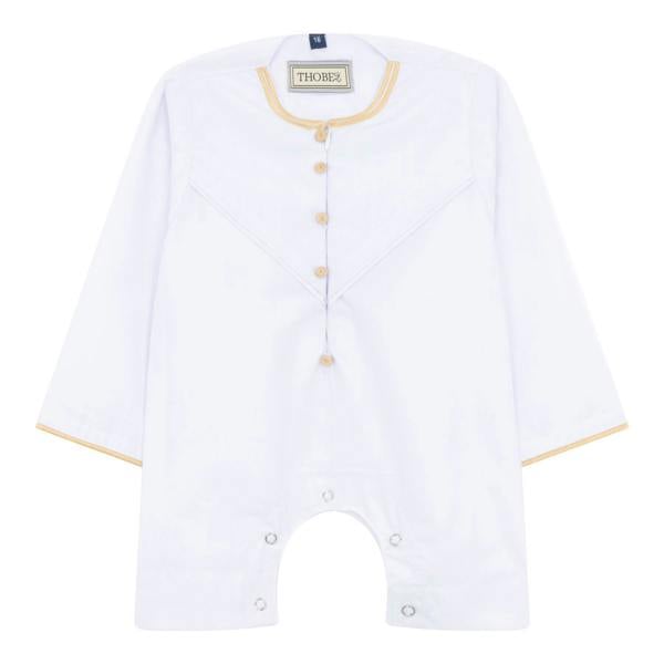 Infinity Leather Baby Boys Omani Eid Thobe  Saudi Emirati Jubba Robe Romper