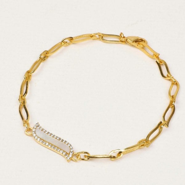 Wave Symphony Link Bracelet - Mother of Pearl - Lila Rasa