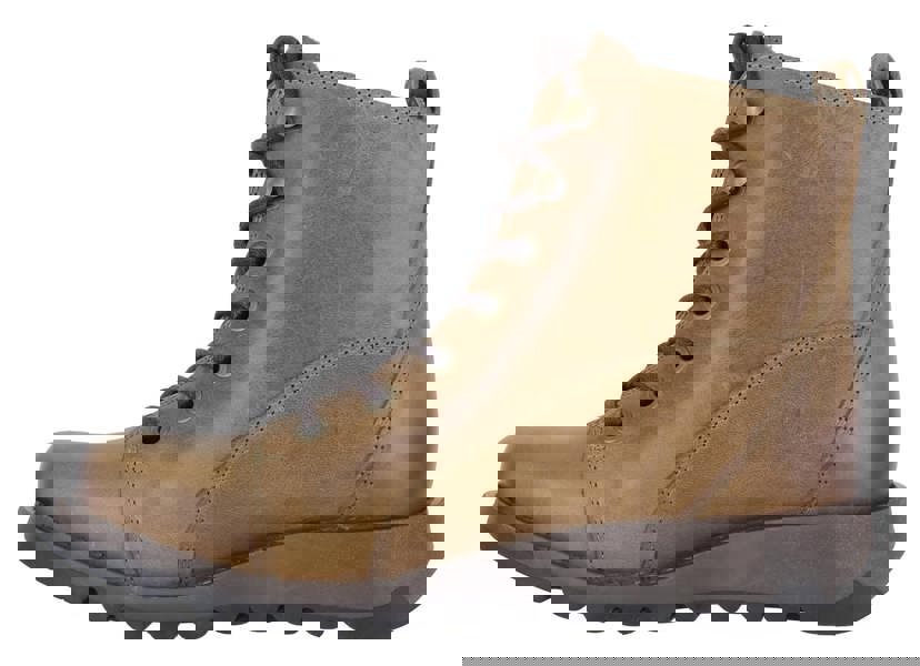 Fly London Sore Womens Lace Up Wedge Military Style Ankle Boots