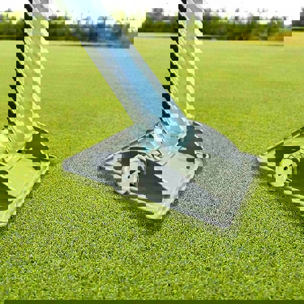 OLPRO Caravan Jack Pads with Pins (Pack of 4) - showing foot pad on grass