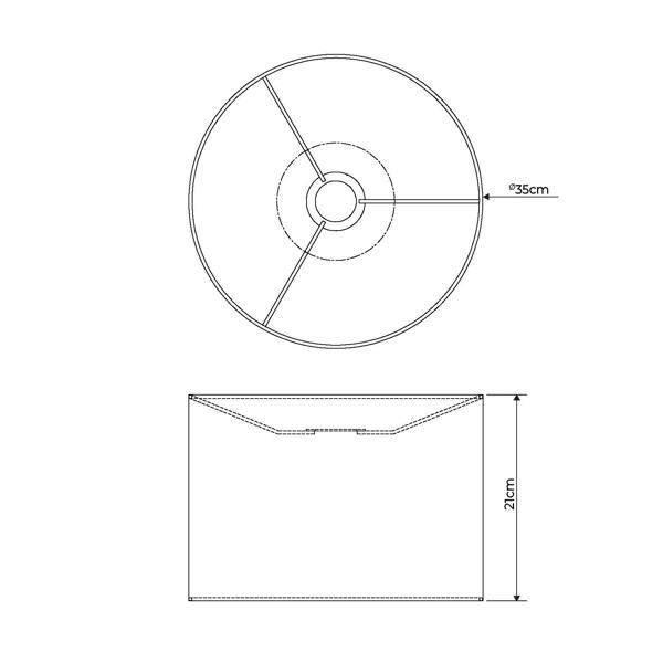 Pagazzi Lighting Hinton 35x21 Natural Shade