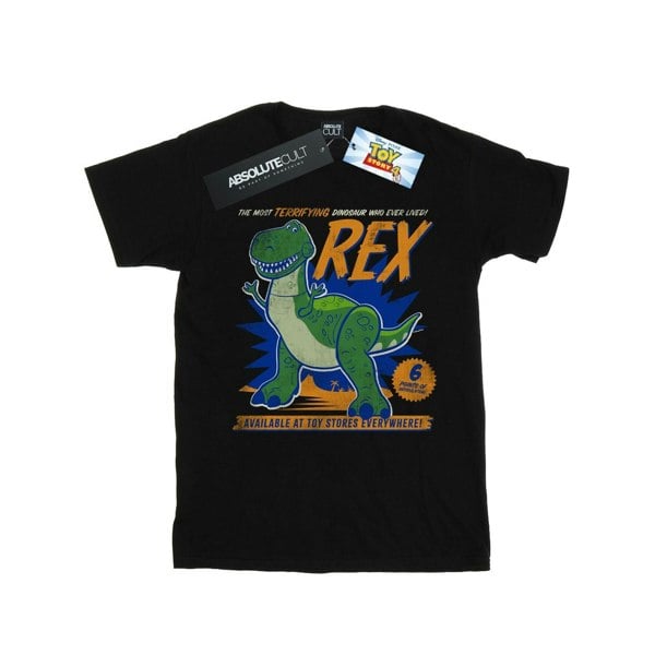 Disney Mens Toy Story 4 Rex Terrifying Dinosaur T-Shirt - Black