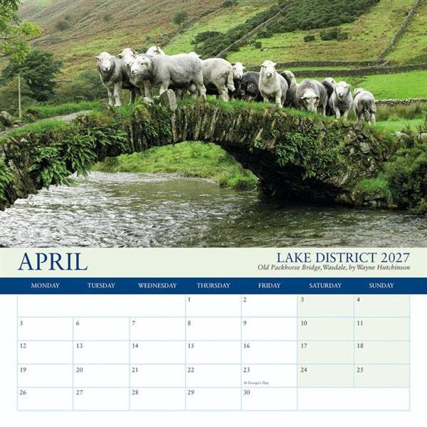 Lake District Deluxe Calendar 2027, Deluxe Calendars, Month To View, Travel, Gift