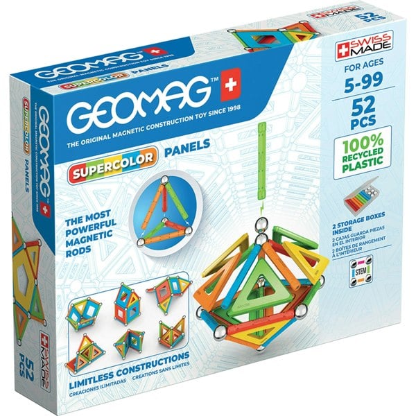 Geomag Magnetic Supercolor Panel - 52 Pieces