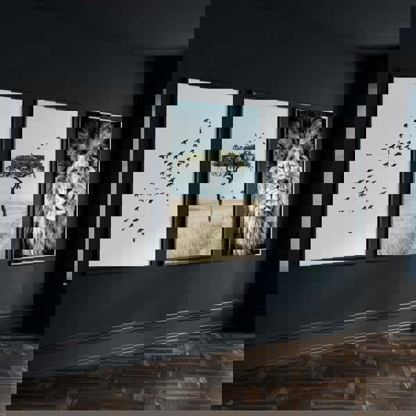 Living Room Wall Art Canvas | Set of 3 African Wildlife Wall art Prints