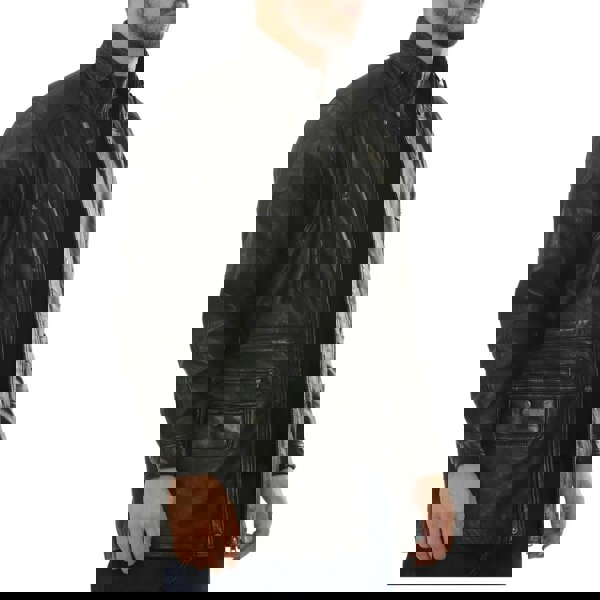 Leather Company Men's Lambskin Leather Mid Length Jacket