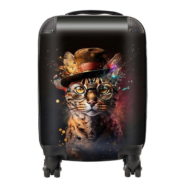 Warren Reed Bengal Cat And Hat Splashart Suitcase