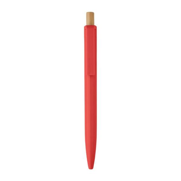 MidOcean Penu Bamboo Details Ballpoint Pen - Red - 