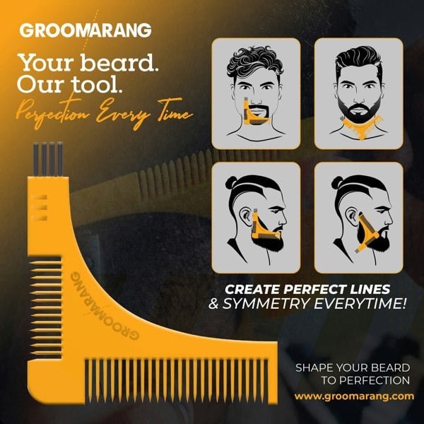 Groomarang Beard Shaping & Styling Template Comb