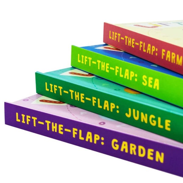 My First Lift the Flap 4 Board Books Set Farm, Sea, Garden, Jungle