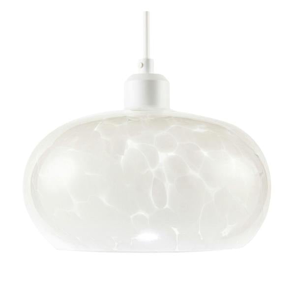 Designer Opal White Snowflake Domed Glass Pendant Ceiling Light Shade Image 3