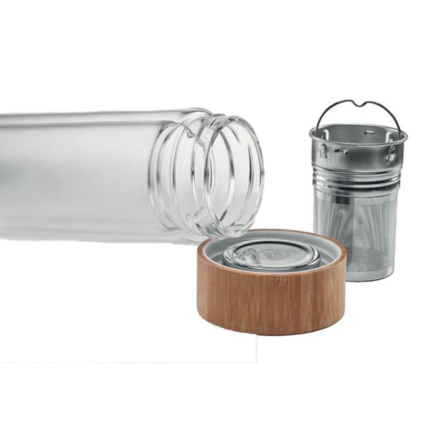 MidOcean Batumi Glass Double Wall 400ml Bottle - Transparent - 