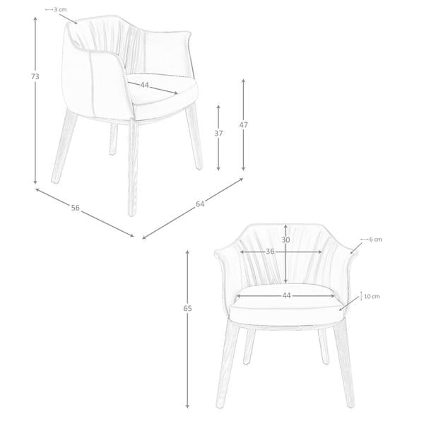 Angel Cerdá Grey Leatherette Chair 5152