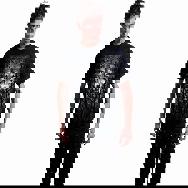 Spiral Direct FOREST WOLF - T-Shirt Black