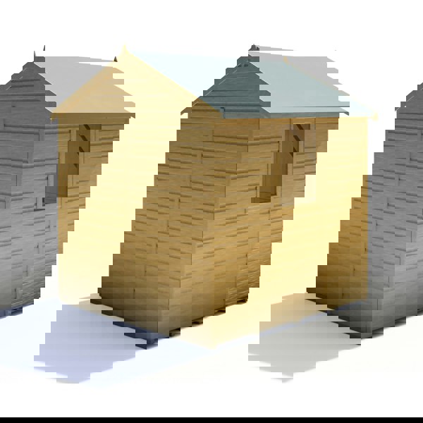 Shire Arran Double Door 6x6 12mm interlock Clad wooden Shed - Best Shed