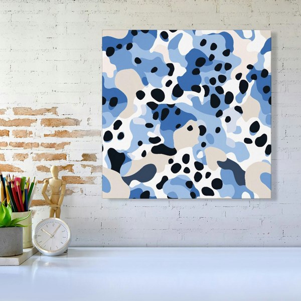 Warren Reed Blue Camouflage Pattern Canvas