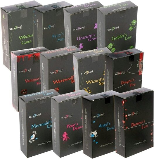 Stamford Black Range Mixed Sampler Incense Cones, 144 cones