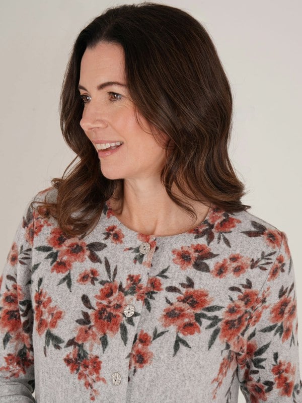 TIGI-Wear Button Up Printed Cardi