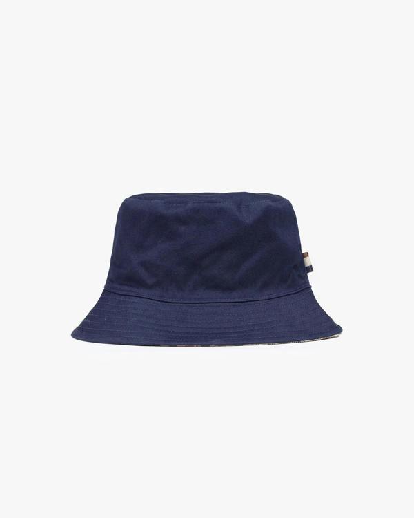 Aquascutum Mens Reversible Cotton Bucket Hat - Club Check 28
