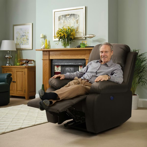 Comfy Living PU Leather Electric Reclining Sofa set